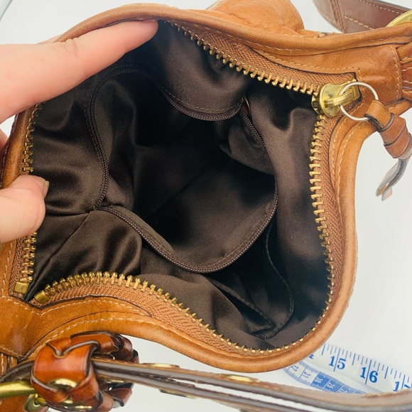 COACH✨Slim Bleecker Signature Cognac Brown Leather Satchel - Picture 8 of 16